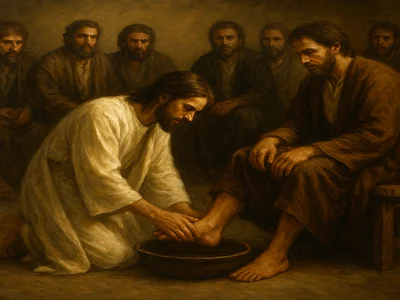 Jesús lava los pies a sus discípulos: El lavado de pies en la Biblia