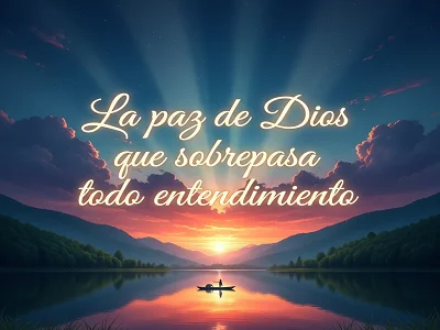 La paz de Dios que sobrepasa todo entendimiento Filipenses 4:7
