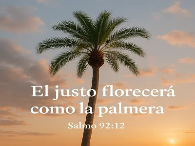 El justo florecerá como la palmera (Salmo 92:12), bosquejo para predicar.