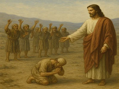 Explicación del relato de los diez leprosos que son limpiados por Jesús