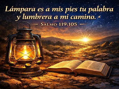 Lámpara es a mis pies tu palabra y lumbrera a mi camino (Salmo 119:105)
