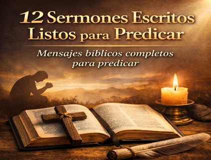 12 Sermones escritos listos para predicar: Mensajes bíblicos completos para predicar
