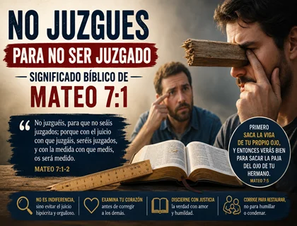 No juzgues para no ser juzgado: significado bíblico de Mateo 7:1